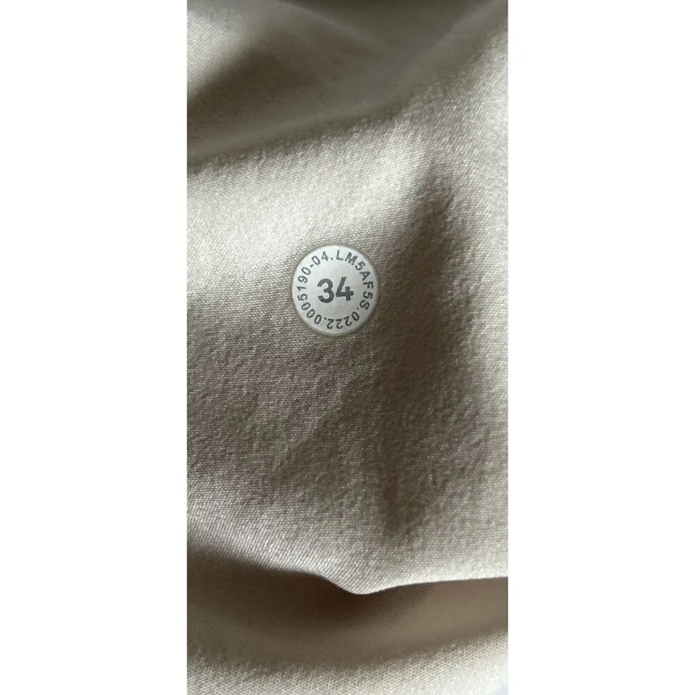 Lululemon ABC Classic-Fit 5 Pocket Casual Pants Off-White Size 34/31